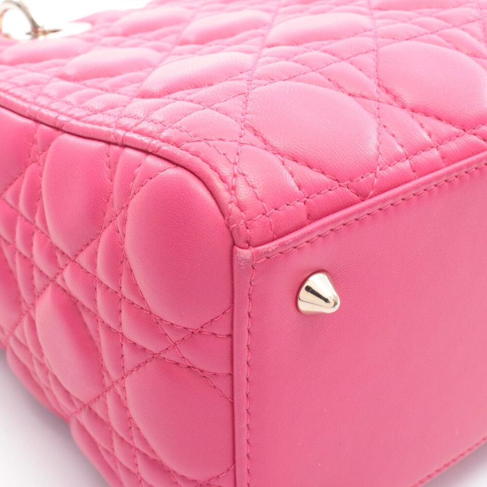 Dior leather LADY handbag pink - Picture 4 of 6